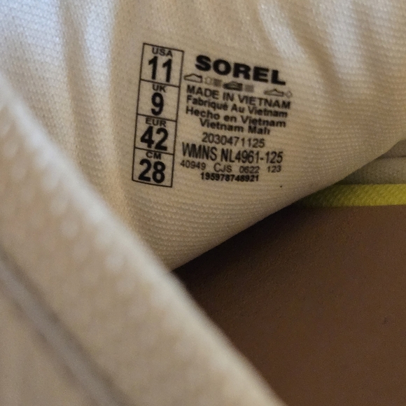 Sorel Kinetic Impact Slide High Womens Sandals White Leather Sz 11 - Picture 6 of 6